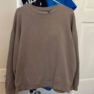 ASOS, size M, dark beige, 100% cotton. Cozy, relaxed/loose fit.